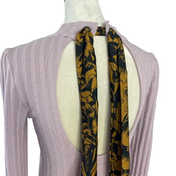 Free People Top Party In The Back Casual Barely Lilac - Picture 3 of 11